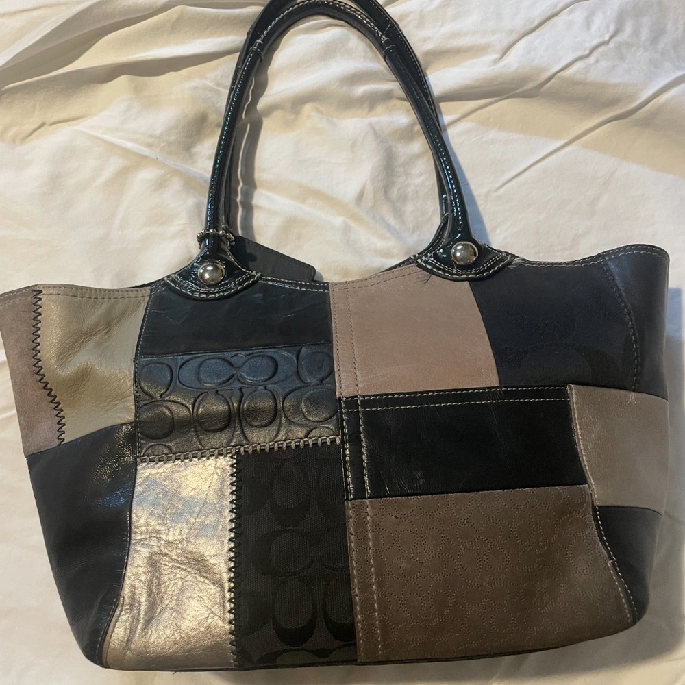 Coach Multicolor Patchwork Leather Tote - image 1